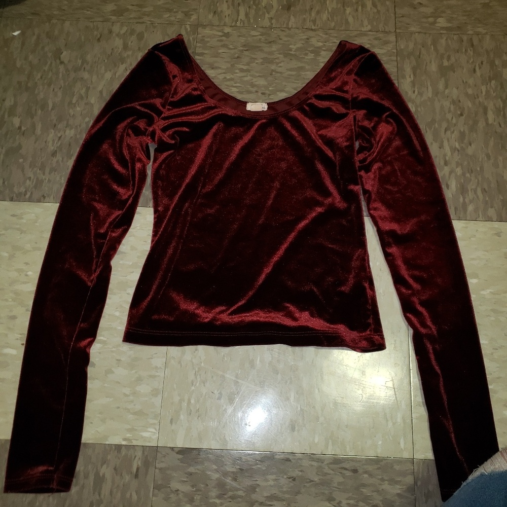 Red Velvet Long Sleeve Shirt (Small)
